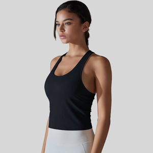 Bonne vente Débardeur tricoté à dos sexy personnalisé pour femmes pour l'entraînement sportif et les vêtements de sport de yoga - Product Image 1