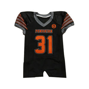 Camiseta de fútbol americano personalizada al por mayor de fábrica para niños técnica de sublimación de talla grande transpirable corta para deportes - Product Image 2