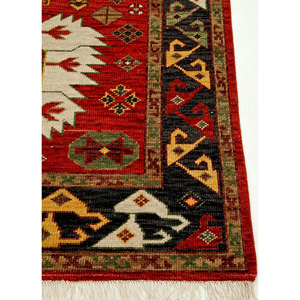 Savana Large Area Hand Knotted Wool Rug <b>Red</b> Orange Geometric Kilim for Entryway Hallway Home-Model Lca-2351 9x12 Rectangle - Product Image 4
