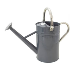Nouveau Design eau peut poudre enduit finition noir arrosoir métal fer stockage de l'eau canne pour décor extérieur plante verte gard - Product Image 1