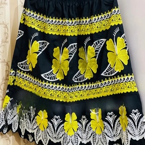 กระโปรงลำลองสำหรับผู้หญิงชุดราตรีลายดอกไม้ทำจากโพลีเอสเตอร์ปักลายดอกไม้ - Product Image 3