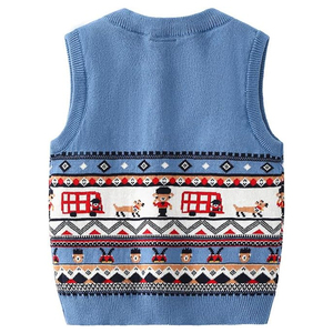 Lo último en 2025, nuevos suéteres para hombre, sin mangas, diseño personalizado, cárdigan Jacquard, suéter, chaleco de punto, prendas de vestir exteriores de moda OEM ODM - Product Image 2