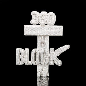 Pendentif personnalisé en acier inoxydable serti de diamants, style hip-hop unisexe - Product Image 1