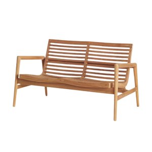 Banco Doble de Madera de Teca, Sofá de Jardín de Dos Plazas para Patio Trasero, Muebles de Exterior, Bancos de Descanso de Teca en OFERTA - Product Image 1