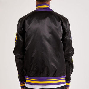 Veste en satin vintage pour homme, vestes 2026, vestes 2025, vestes personnalisées, manches raglan, bomber brillant, boutons pression, streetwear, manteau neuf - Product Image 4