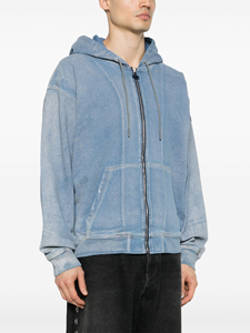 Sweat-shirts à capuche en molleton épais de haute qualité, design unique, style élégant, épaules tombantes, lavage à l'acide personnalisé en gros, fermeture éclair, faible MOQ - Product Image 5