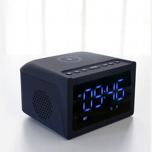 2023 chevet LED réveil numérique haut-parleur 10W chargeur sans fil Table de sommeil Bt haut-parleur avec TF Aux FM USB Snooze lumière - Product Image 1