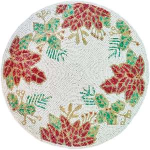 Mantel Individual de Diseño Nuevo, con Cuentas Sólidas, Forma Redonda, Estilo Vintage, Ecológico, Duradero, 100% Hecho a Mano, para Uso en el Hogar y Bodas - Product Image 1