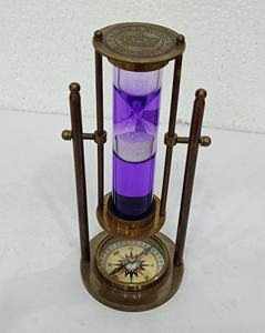 Collection de sable marin automatique, minuterie de sable en laiton Antique, minuterie de sable, verre, salon, cuisine, hôtel, cadeau d'anniversaire - Product Image 1