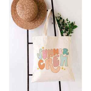 Summer Crew Cotton Canvas Tote Bag Comfortable and Stylish for Everyday Use - Product Image 3