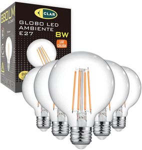 Clar-lớn E27 <span class=keywords><strong>LED</strong></span> Globe <span class=keywords><strong>bulb</strong></span> 8 Wát Vintage Filament, retro trang trí đèn cho chiếu sáng trong nhà - Product Image 1