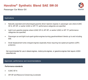 Caltex Havoline Synthetic Blend <b>SAE</b> <b>5W</b>-<b>30</b> High Performance SN Certified Engine Oil for Cars Smooth Operation 4L Plastic 14KG - Product Image 4