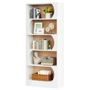 Jayline Bookcase 5-Tier Modern Stylish and Multipurpose Design Display <b>Bedroom</b> Living Room,Open <b>Storage</b> <b>Shelves</b> for Home Office - Product Image 6