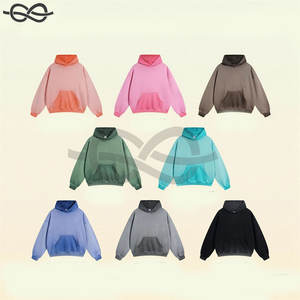 Sweat à capuche surdimensionné 100% coton French Terry pour hommes personnalisable Premium pull lourd doux coupe confortable - Product Image 4