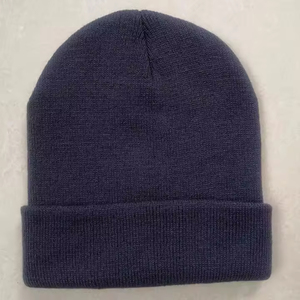 Hot Selling <b>Winter</b> Beanie <b>Cap</b> for Adults Custom Size Solid Color 100% Cotton Street Style Beanie Hat OEM Service Wholesale Price - Product Image 4