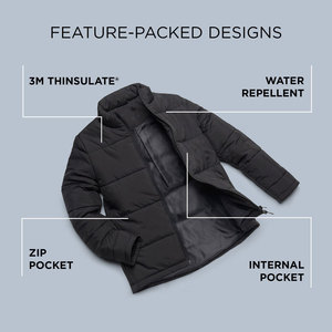Chaqueta acolchada de manga larga para hombre de alta calidad, chaquetas ligeras y transpirables para hombre, abrigo de invierno con cuello levantado para exteriores, talla XL - Product Image 6