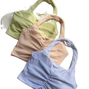 Camiseta Deportiva Corta para Mujer, Multicolor, con Volantes, Transpirable y Agradable al Tacto, para Yoga y Fitness, con Logotipo Frontal, para Usar por Dentro y por Fuera - Product Image 6