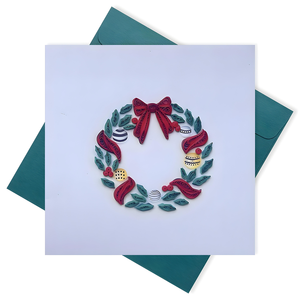 บัตรม้วนดอกไม้แบบเวียดนามทำด้วยมือพร้อมศิลปะการยกดอกไม้ที่หรูหรา - Product Image 6