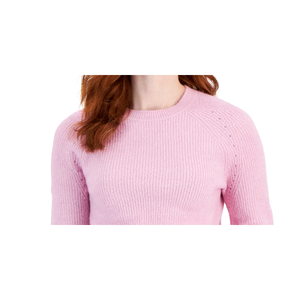 Suéter rosa talla XL para mujer de Style & Co, cárdigan informal transpirable con logo frontal y mangas abullonadas - Product Image 2