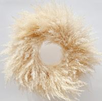 Couronne de pampas personnalisée MCflora, fleurs séchées naturelles, cerceau floral fait main, décoration murale bohème, toile de fond de mariage, décoration intérieure