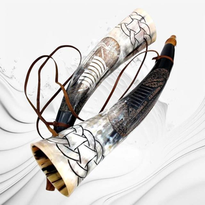 Cuerno de Búfalo Natural de Calidad de Exportación Hecho a Medida, Cuerno de Vaca y Buey, Ágata con Correa de Cuero, Producto de Extracto Animal de Calidad - Product Image 4