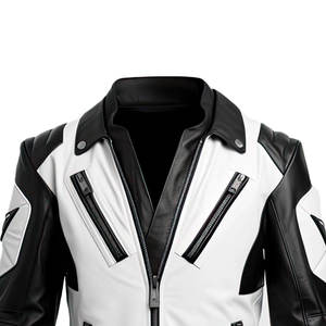 Veste de moto en cuir de vachette véritable de qualité supérieure pour hommes, coupe ajustée, confortable, nouveauté, vestes de moto en cuir - Product Image 3