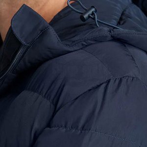 แจ็คเก็ตขนเป็ดผู้ชายแฟชั่นแนวสตรีทเสื้อแจ็คเก็ตขนเป็ดสำหรับผู้ชายกันลมสีพื้นแบบลำลอง2024 - Product Image 3