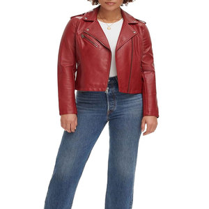 Moda Elegante ropa de invierno cremallera chaquetas de cuero negro para mujeres mejor y último diseño chaquetas de cuero para mujeres - Product Image 2