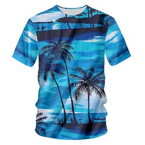 T-shirt tricoté uni 100% coton pour hommes Logo personnalisé Vêtements grande taille Motif solide - Product Image 1