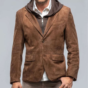 Manteau en daim pour homme avec tissu en laine, écologique et respirant, coupe confortable pour le streetwear urbain et les voyages - Product Image 2