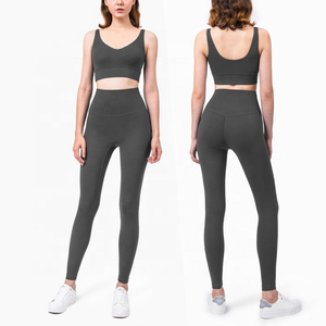 Ropa Deportiva Femenina Personalizada, Conjuntos de Yoga de Alta Calidad en Spandex/Nylon con Patrón Sólido, Antibacterianos, Logotipo Personalizado, Precio Bajo, OEM - Product Image 5