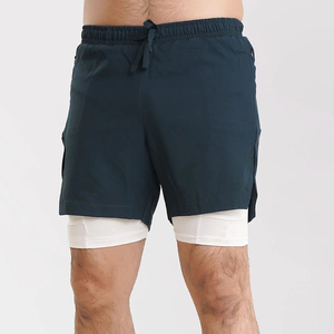 Wholesale 100 Cotton Mens Gym Shorts <b>Mid</b> Waist Casual Athletic Fitness Shorts Custom Logo Plain Dyed Sportswear Apparel - Product Image 6