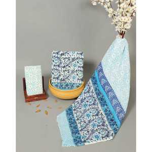 ชุดสูทผ้าฝ้ายสำหรับผู้หญิง ลายบล็อกพิมพ์ พร้อมผ้าคลุมไหล่ สไตล์ดั้งเดิมสุดหรู - Product Image 1