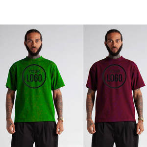 Vêtements de ville Shaka à logo personnalisé Vêtements de ville ultra-lourds T-shirt vierge à logo personnalisé à la mode surdimensionné pour hommes - Product Image 6