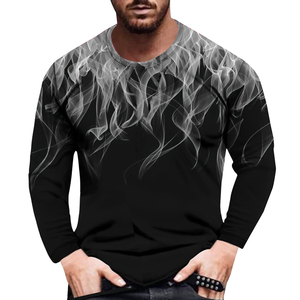 100% Organic Cotton Unisex Breathable Eco-Friendly Anti-Wrinkle Digital Print Custom Logo T-<b>Shirt</b> Streetwear Plus Size <b>Waffle</b> - Product Image 1