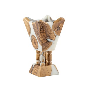 Brûleur de bakhoor d'incrustation de résine de madkhan d'encens d'élégance blanche pour le parfum par le monde de United Trade - Product Image 4