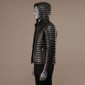 Chaqueta de Invierno 2024 para Hombre, Diseño Personalizado con Logotipo OEM, Chaqueta Acolchada con Capucha, Resistente al Viento, Talla Grande, 100% Poliéster, XS - Product Image 4