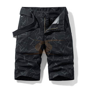 กางเกงขาสั้นผู้ชายผ้าฝ้ายโพลีเอสเตอร์เอวยางยืดสีทึบระบายอากาศน้ำหนักเบาโลโก้ออกแบบได้ตามต้องการ - Product Image 1