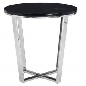 Décoration de maison et de chambre à coucher Table d'angle au design classique industriel Finition par placage doré Table en métal personnalisée Dessus en marbre - Product Image 6