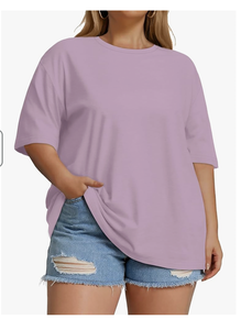 T-shirt à manches courtes et col rond pour femmes grandes tailles, fabrication au Bangladesh, vente en gros, logo personnalisé, nouvelle arrivée, t-shirt d'été - Product Image 2