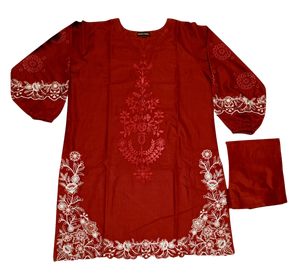 ชุดผ้าฝ้ายปักลายสำหรับผู้หญิง, คอลเลคชั่นใหม่ตัดเย็บพร้อมกางเกง2ชิ้นและเสื้อผ้าอินเดียและปากีสถาน3ชิ้น - Product Image 1