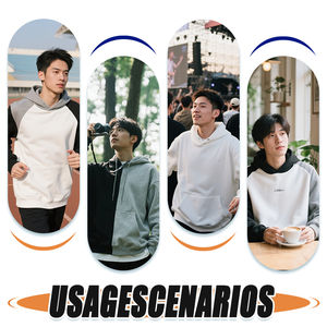 Sudadera con Capucha Extra Grande de Felpa Francesa, Estampado DTG, Lavado Ácido, para Hombre, con Doble Capucha, Estilo Cuadrado, Invierno, 100% Algodón, Casual, Transpirable - Product Image 6