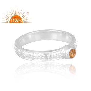 แหวนพลอยซิทรีนธรรมชาติทำจากเงินสเตอริง925สินค้ามาใหม่เครื่องประดับออกแบบได้เองของขวัญสำหรับผู้หญิงสำหรับผู้หญิงสำหรับเธอ - Product Image 4