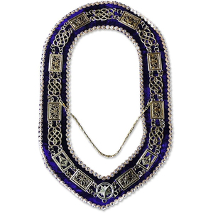 MASONIC BLUE LODGE OFFICER CHAIN COLLAR WITH TREASURE MASTER JEWEL - Product Image 4