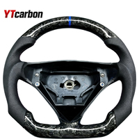 YTcarbon pour C-CLASS W203 SLK-CLASS R171 2005-2008 Accessoires intérieurs de voiture en fibre de carbone Volant en cuir forgé