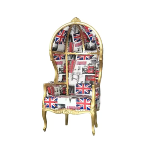 Chaises de trône à baldaquin pour hôtel Prix de gros Chaises de trône de roi en bois massif pour hôtel Prix de gros - Product Image 1