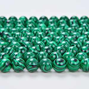 Cuentas de piedra de malaquita de varios círculos naturales, abalorios de malaquita verde para pulseras, joyería de moda a granel con el mejor precio - Product Image 3