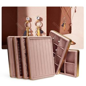 Melhor Personalizado Funcional Jóias <span class=keywords><strong>Display</strong></span> Colar Brincos Anel Bangle Showcase Rosa Jóias Bandeja - Product Image 3