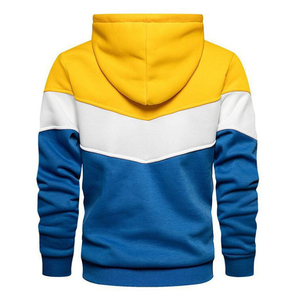 Hip Hop automne nouveau décontracté hommes sweats à capuche mode sweat à capuche Patchwork vêtements de sport amples solide polaire sweats à capuche chauds - Product Image 5