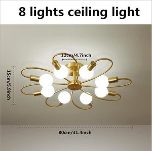 Lampe Cieling ou lampes de restaurant de salon et hôtels lumières de chambre dorées décor à la maison - Product Image 3